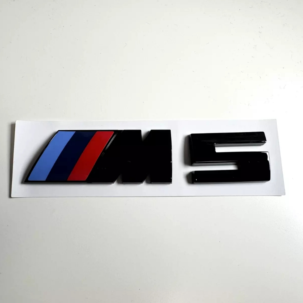 BMW M5 Black Rear Trunk Emblem Badge M Series Sticker Decal Badge New